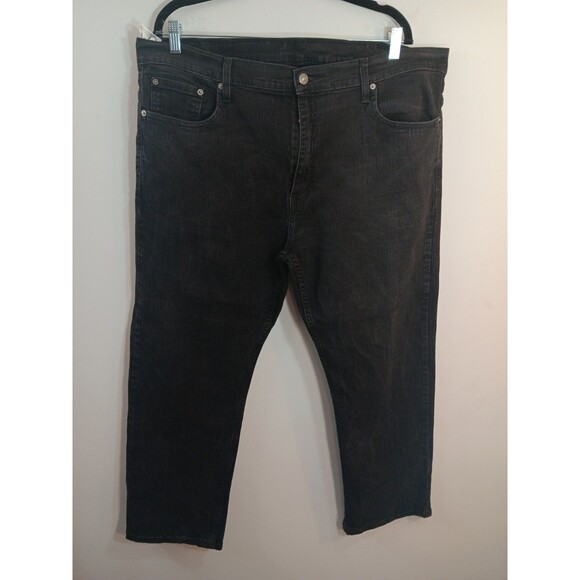 Levis 569 Jeans Mens 40x30( 40x28) Black Loose Straight  Denim Pants Jeans - Picture 1 of 9